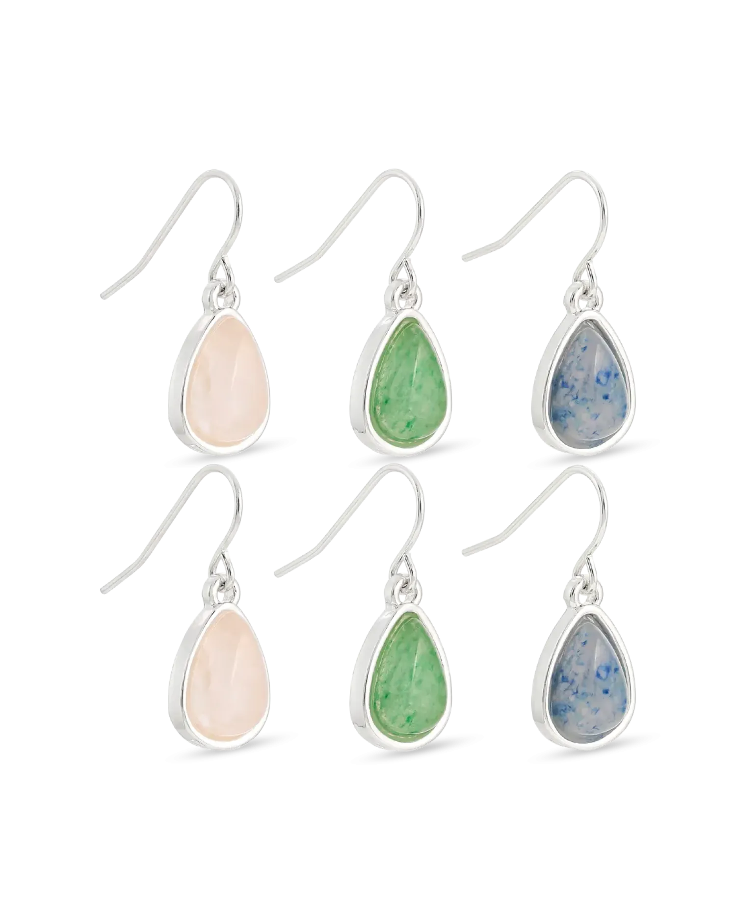 Bijou Brigitte Ensemble de pendants d'oreilles - Pastel Gems Outlet