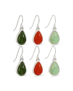 Bijou Brigitte Ensemble de pendants d'oreilles - Aventurine Gems Outlet