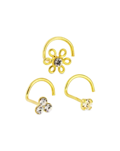 Bijou Brigitte Ensemble de piercings - Golden Trio Sale