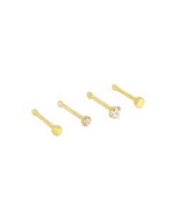 Bijou Brigitte Ensemble de piercings - Golden Rounds New