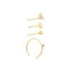 Bijou Brigitte Ensemble de piercings - Golden Gleam Clearance