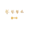 Bijou Brigitte Ensemble de piercings - Golden Blossoms Clearance