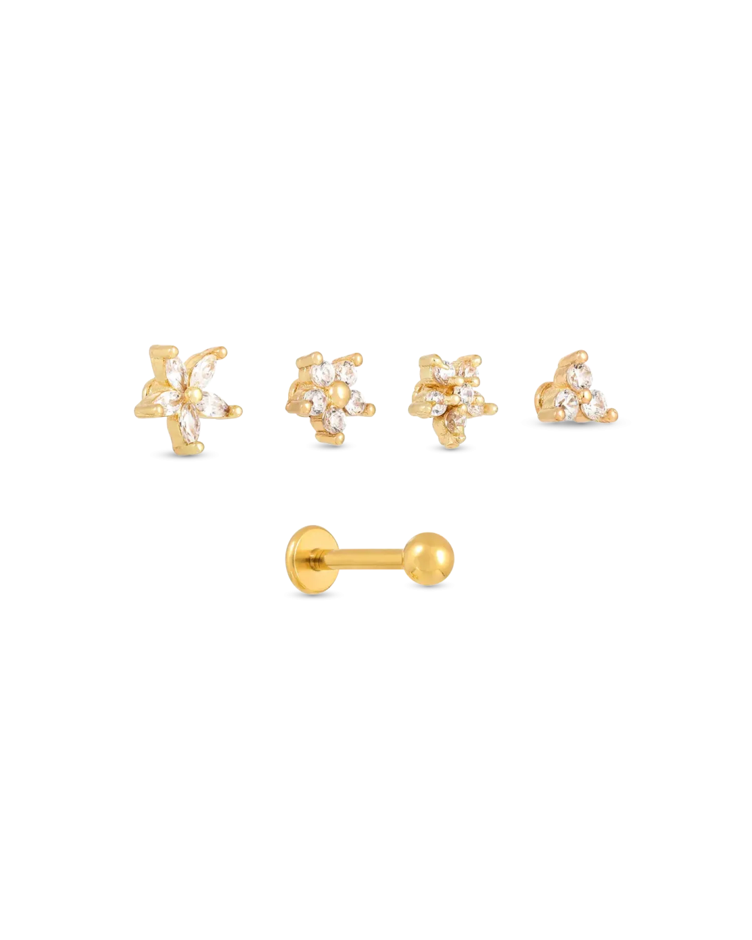Bijou Brigitte Ensemble de piercings - Golden Blossoms Clearance