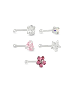 Bijou Brigitte Ensemble de piercings - Pink Sparkle