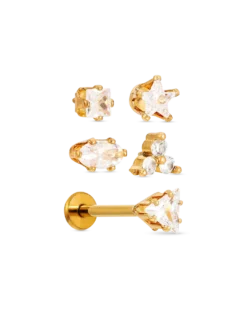 Bijou Brigitte Ensemble de piercings - Several Zirkonias Discount