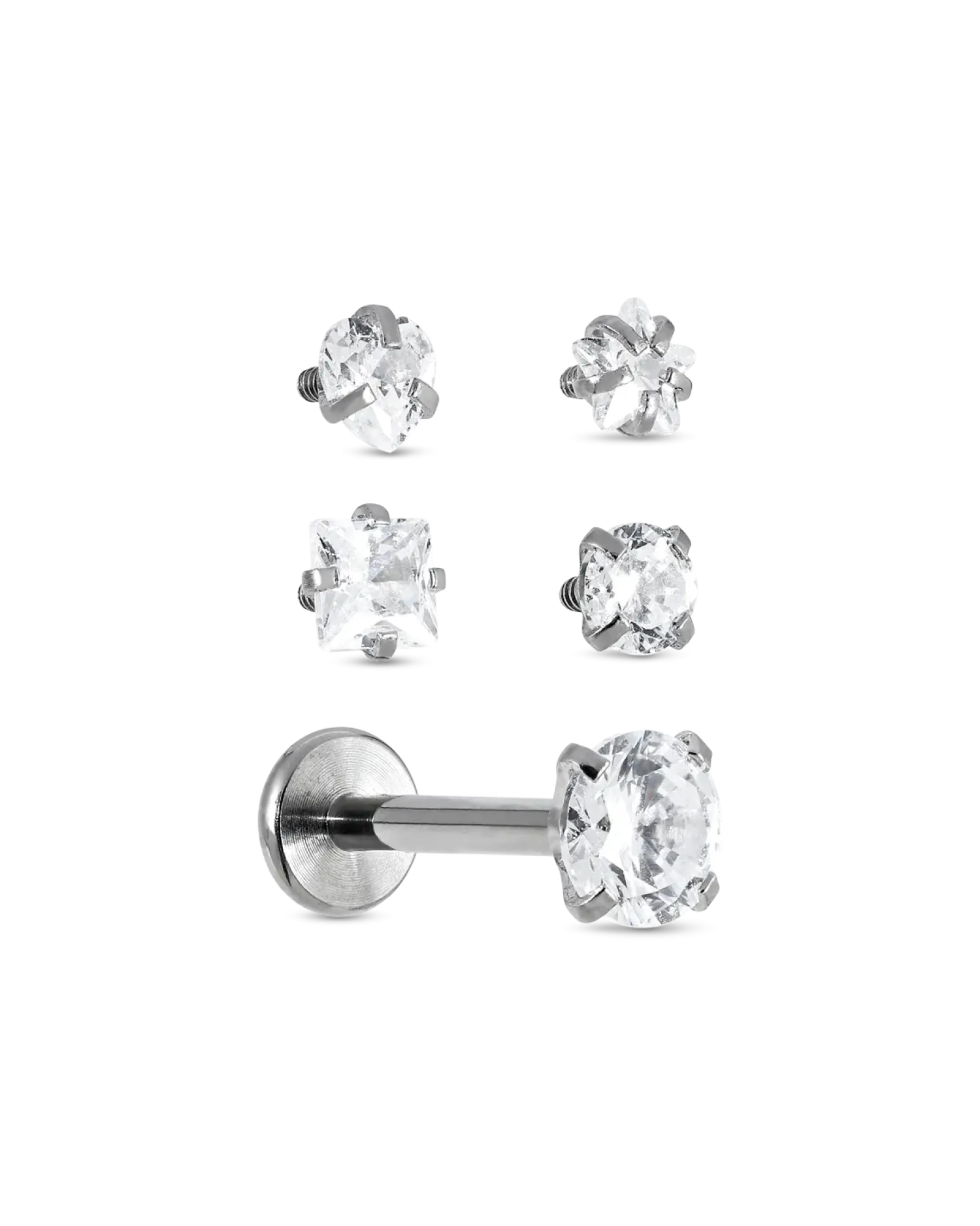 Bijou Brigitte Ensemble de piercings - Silver Glam