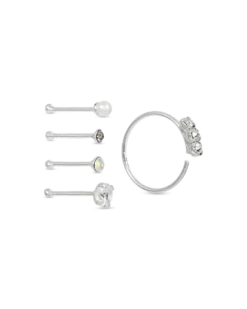 Bijou Brigitte Ensemble de piercings - Silver Gleam Clearance