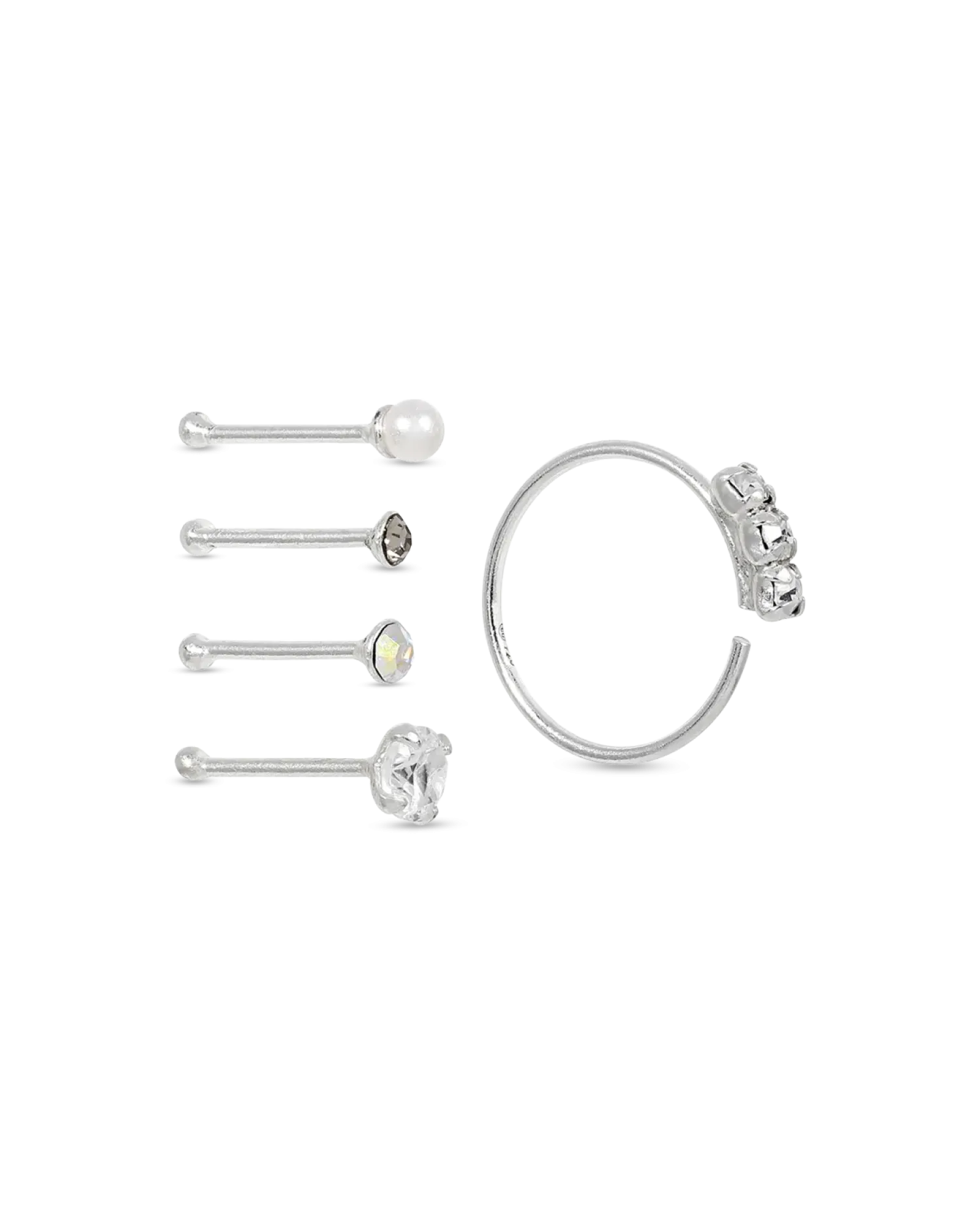 Bijou Brigitte Ensemble de piercings - Silver Gleam Clearance
