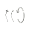 Bijou Brigitte Ensemble de piercings - Simple Silver Best