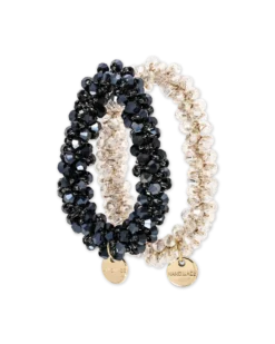 Bijou Brigitte Ensemble d’élastiques pour cheveux - Shiny Pearls Discount