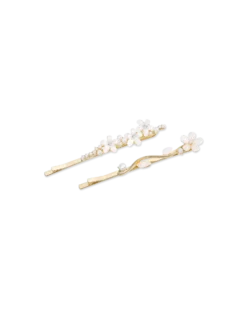 Bijou Brigitte Ensemble d'épingles à cheveux - White Flowers Discount