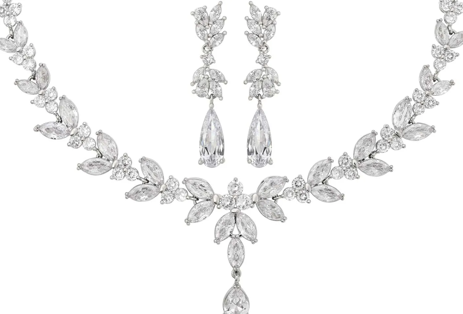 Bijou Brigitte Ensemble - Floral Zirconia Discount