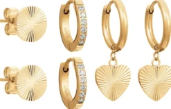 Bijou Brigitte Ensemble pour les oreilles - Steel Heart Clearance