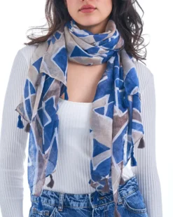 Bijou Brigitte Foulard - Blue Aztec Discount