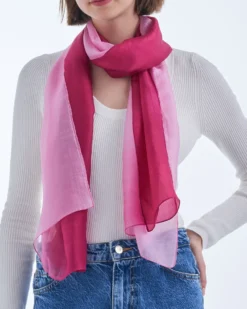 Bijou Brigitte Foulard en soie - Burgundy Clearance