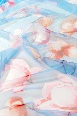 Bijou Brigitte Foulard - Floral Blue Clearance