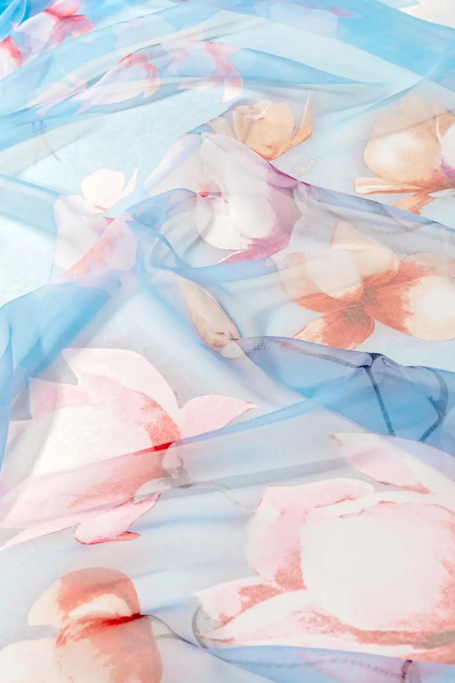 Bijou Brigitte Foulard - Floral Blue Clearance