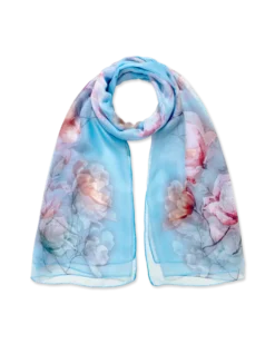 Bijou Brigitte Foulard - Floral Blue Clearance