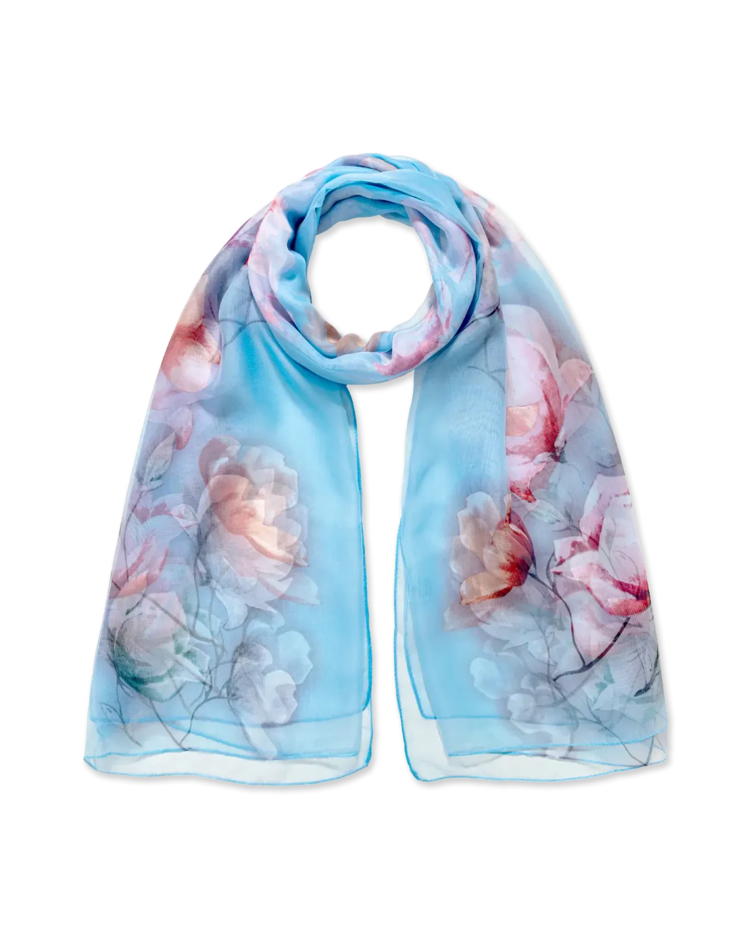 Bijou Brigitte Foulard - Floral Blue Clearance