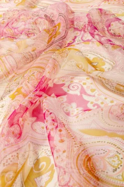 Bijou Brigitte Foulard - Fuchsia Paisley Hot