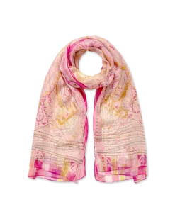 Bijou Brigitte Foulard - Fuchsia Paisley Hot