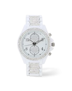 Bijou Brigitte Montre - White Crystals Clearance