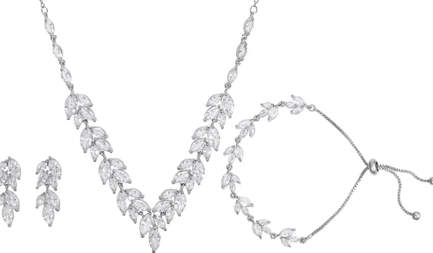 Bijou Brigitte Parure de bijoux - Zirconia Leaves Sale