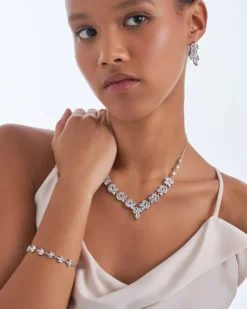 Bijou Brigitte Parure de bijoux - Zirconia Leaves Sale