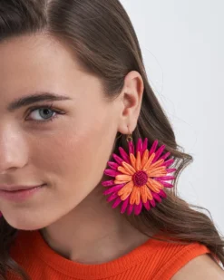Bijou Brigitte Pendants d'oreilles - Fuchsia Bloom Sale