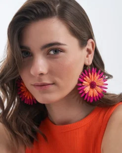 Bijou Brigitte Pendants d'oreilles - Fuchsia Bloom Sale