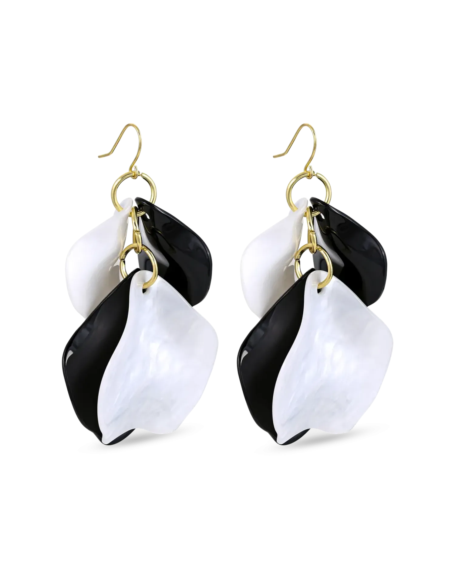 Bijou Brigitte Pendants d'oreilles - Monochrome Leaves Discount