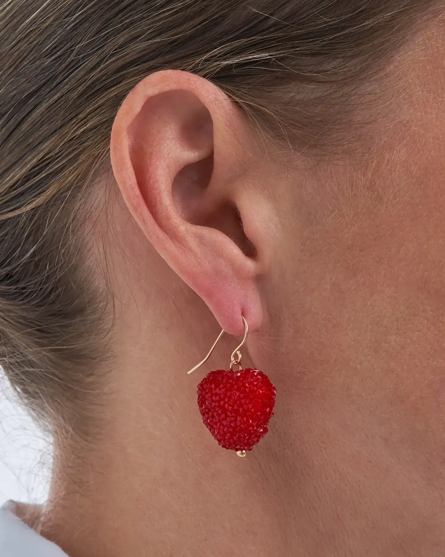 Bijou Brigitte Pendants d'oreilles - Red Hearts Discount