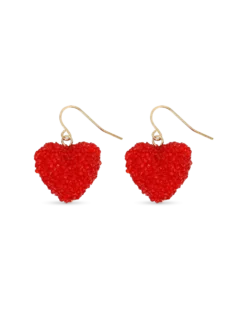 Bijou Brigitte Pendants d'oreilles - Red Hearts Discount