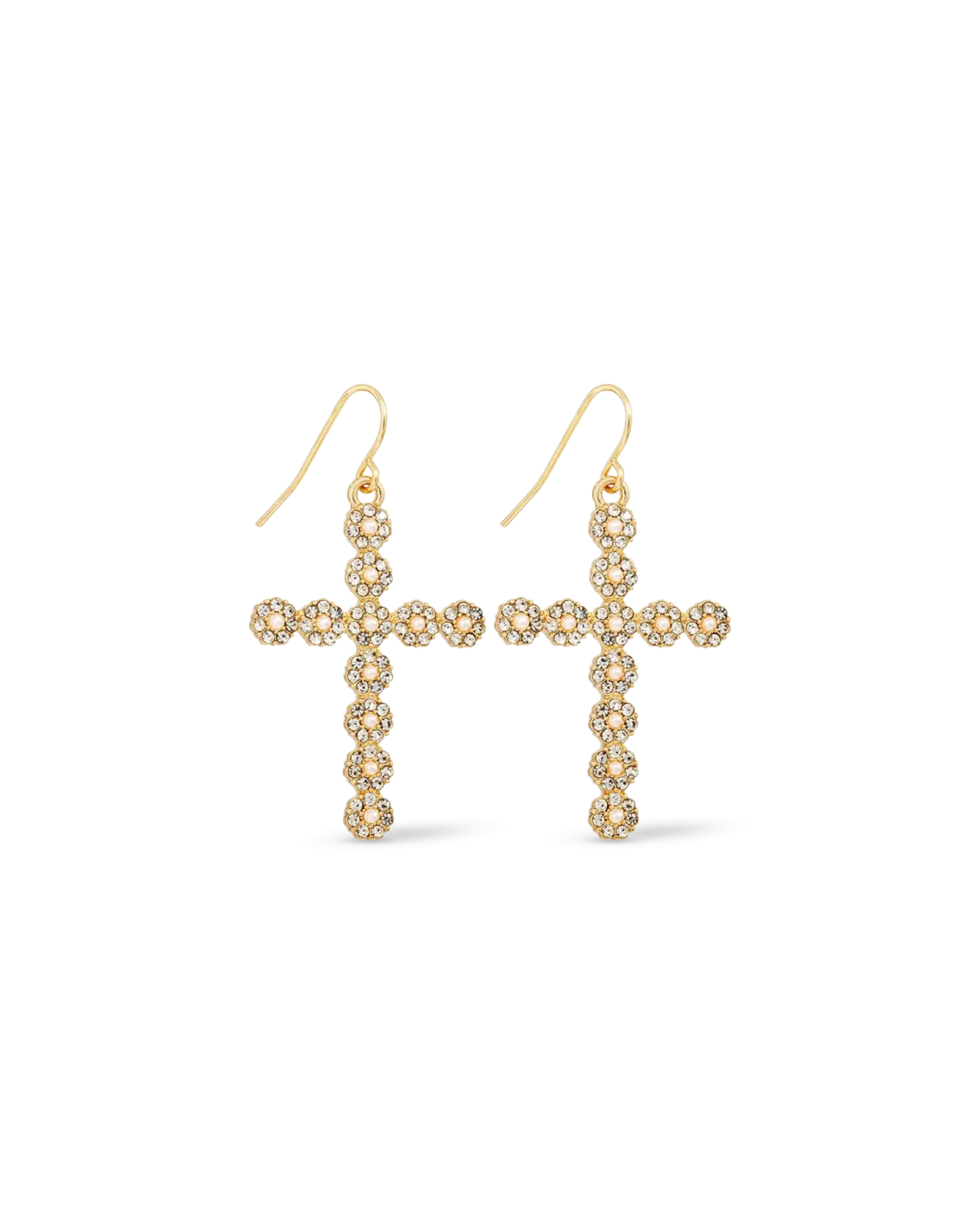 Bijou Brigitte Pendants d'oreilles - Sparkling Cross
