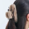 Bijou Brigitte Pince à cheveux - Taupe Fuzz Sale