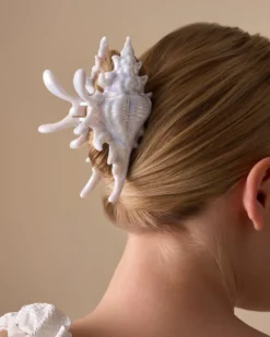 Bijou Brigitte Pince à cheveux - White Conch Hot
