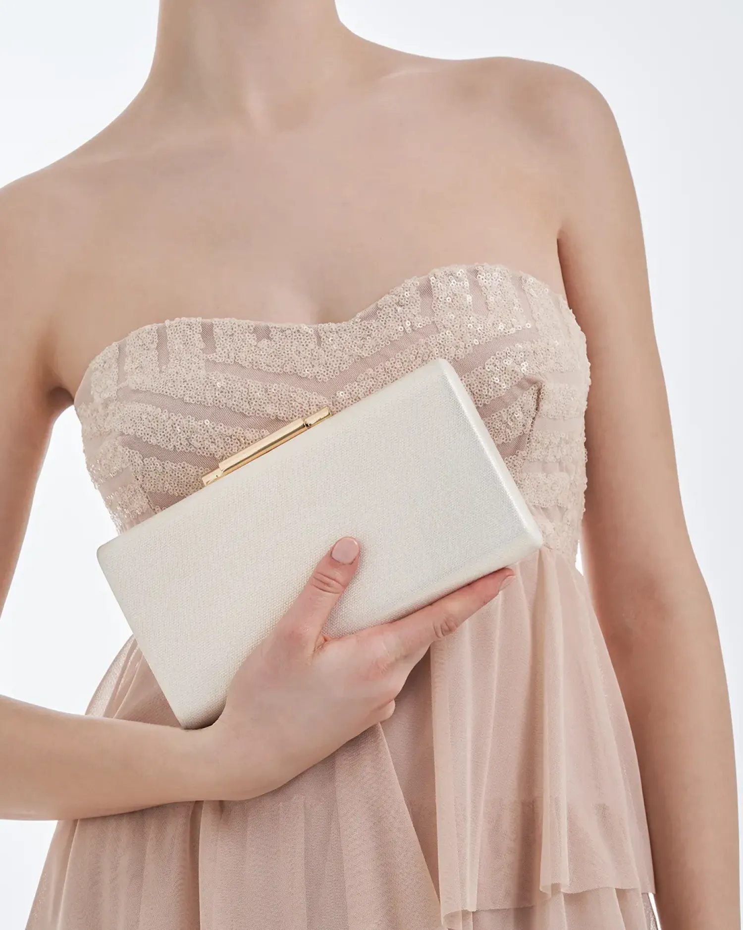Bijou Brigitte Pochette rigide - Shiny Ivory New