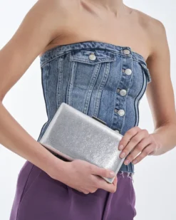 Bijou Brigitte Pochette rigide - Silver Shimmer Discount