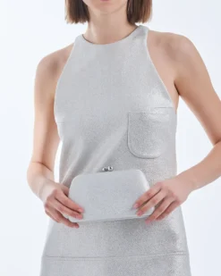 Bijou Brigitte Pochette rigide - Silver Sparkles Sale