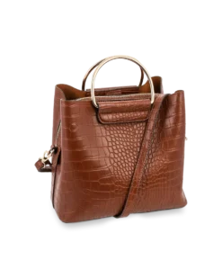 Bijou Brigitte Sac - Brown Croco Hot