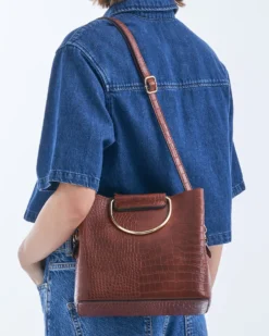 Bijou Brigitte Sac - Brown Croco Hot
