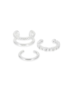Bijou Brigitte Set de anneaux pour oreille - Silver Trio Clearance