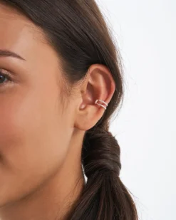 Bijou Brigitte Set de anneaux pour oreille - Silver Trio Clearance