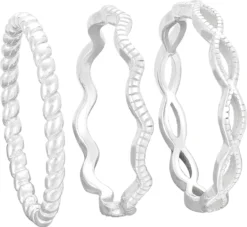 Bijou Brigitte Set de bagues - Silver Waves