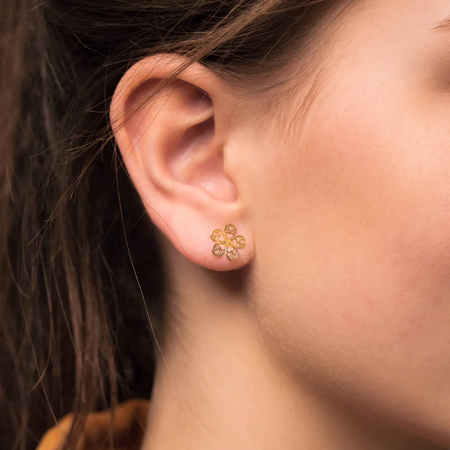 Bijou Brigitte Set de boucles d'oreilles - Flower Heart Discount