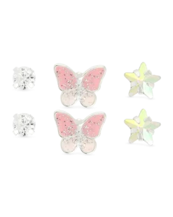 Bijou Brigitte Set de boucles d'oreilles - Pink Butterfly Online