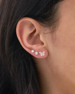 Bijou Brigitte Set de boucles d'oreilles - Pink Butterfly Online